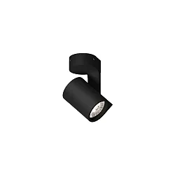 Wand- en plafondarmatuur SQUBE ON BASE 1.0 draaibaar IP20, zwart dimbaar