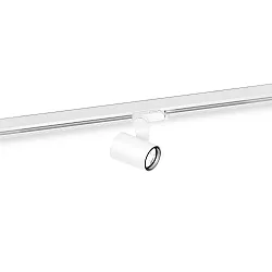 3-fase spot SQUBE ON TRACK 3.0 met adapter IP20, wit dimbaar