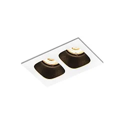 LED Recessed spot PIRRO 2.0, 2 spots, 2x 4.5W 2700K, CRi >90, dimmable, white black