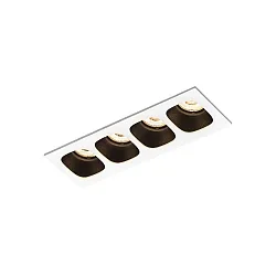 LED Recessed spot PIRRO 4.0, 4 spots, 4x 4.5W 2700K, CRi >90, dimmable, white black