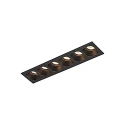 Downlight PIRRO 6.0 6-vlams IP20, zwart dimbaar