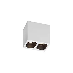 LED Ceiling luminaire PIRRO 2.0, 2 spots, 2x 4.5W 3000K, CRi >90, dimmable, white black