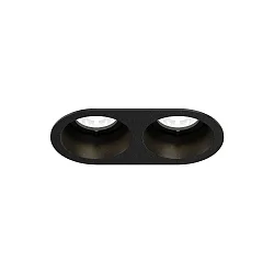 Inbouwspot DEEP BIJOU 2.0 - LED 2-vlams, stijf, met klemveren IP20, mat, gitzwart dimbaar
