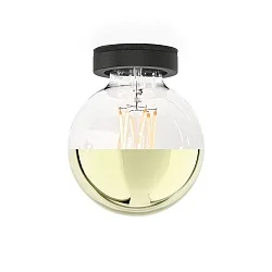 Inbouwarmatuur RUVI 1.0 - E27 rond, half ingebouwd E27 IP20, mat, gitzwart dimbaar
