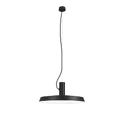 Pendelarmatuur ROOMOR OFFICE CABLE SUSP 1.0 OPAL IP20, zwart mat dimbaar