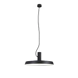 Pendelarmatuur ROOMOR OFFICE CABLE SUSP 1.0 MICROPRISM IP20, zwart mat dimbaar