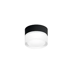 Wand- en plafondarmatuur MIRBI SURFACE 1.0 rond IP44, zwart mat dimbaar
