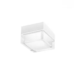 Wand- en plafondarmatuur MIRBI 2.0 hoekig IP44, wit dimbaar