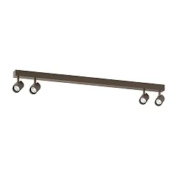 Spotlight bar CENO 4.0 LONG BASE 4-vlams, lang, cardanisch IP20, brons, mat dimbaar