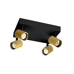 Spot CENO CEILING SURF 4.1 IP20, goud, zwart mat dimbaar