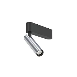 Spot MATCH CEILING SURF 1.0 IP20, aluminium, zwart mat 