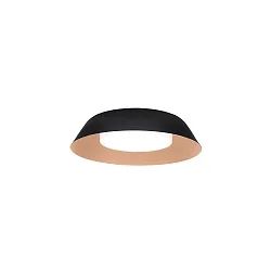 LED Wall /Ceiling luminaire TOWNA 1.0, IP44, Ø 25.4cm, 2700K, dimmable, black copper