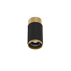 Plafondarmatuur TRACE CEILING SURF 1.0 IP20, champagne, zwart mat dimbaar