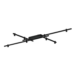 Plafondarmatuur TRACE GRID 1.0 down, direct IP20, mat, gitzwart dimbaar