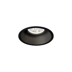 recessed spotlight DEEP 1.0 1 flame, rigid, with leaf springs IP20, mat, deep black dimmable