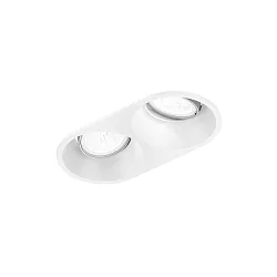 Plafondinbouwarmatuur DEEP ADJUST 2.0 - LED 2-vlams, cardanisch draaien, met klemveren IP20, mat, verkeerswit dimbaar