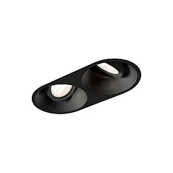 LED Recessed spot DEEP 2.0, IP20, 2 flames, 350/500mA, 2x 7/10W 3000K, CRi >90, black