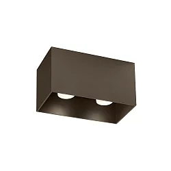 Plafondarmatuur BOX CEILING SURF 2.0 2-vlams, Dim-To-Warm IP20, brons dimbaar