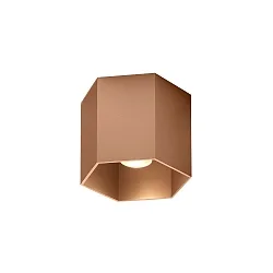 ceiling luminaire HEXO CEILING SURF 1.0 DALI controllable IP20, copper dimmable