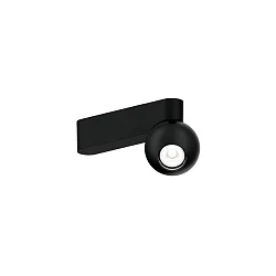 ceiling luminaire LECA 1.0 1 flame, cardanic swivelling IP20, black matt dimmable