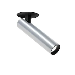 Plafondarmatuur MATCH 1.0 met bladveren, cardanisch draaien, half ingebouwd IP20, aluminium dimbaar