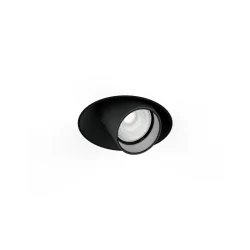 recessed spotlight QITO TRIMLESS 1.0 round, flush, cardanic IP20, black matt dimmable
