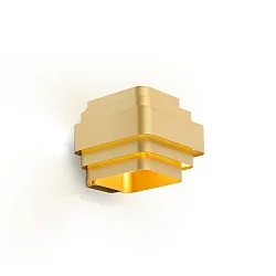 Wandarmatuur J.J.W. 02 E27 IP20, goud dimbaar
