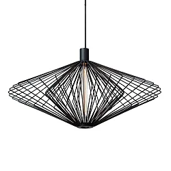 Pendelarmatuur WIRO 2.0 DIAMOND CEILING SUSP E27 IP20, zwart 