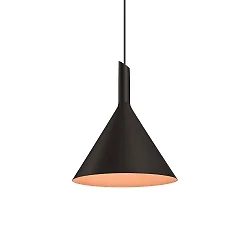 Pendelarmatuur SHIEK 3.0 zonder rozet, Dim-To-Warm, met open kabel IP20, zwart mat, koper geborsteld dimbaar