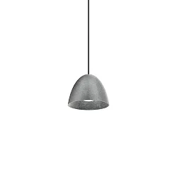 pendant luminaire COZY CONE 3.0 without canopy, with open cable IP20, sanded aluminium dimmable