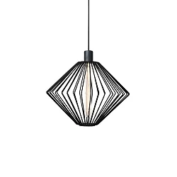 Pendelarmatuur WIRO 1.1 DIAMOND CEILING SUSP E27 IP20, zwart 