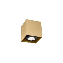 Opbouw armatuur BOX MINI 1.0 cubusvorm, stijf GU10 IP20, champagne 