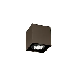Opbouw armatuur BOX MINI 1.0 cubusvorm, stijf GU10 IP20, brons dimbaar