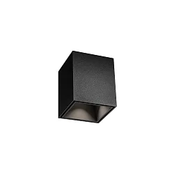 Downlight BOX MINI 1.0 hoekig, opbouwversie IP20, zwart mat dimbaar