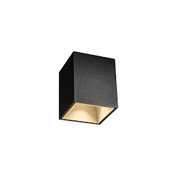 Downlight BOX MINI 1.0 hoekig, opbouwversie IP20, zwart mat dimbaar