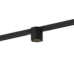 Spotlight op rail HEXO ON STREX 1.0 met adapter IP20, zwart mat dimbaar