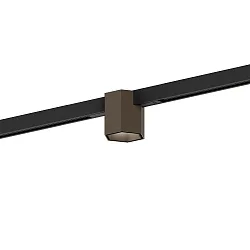 Spotlight op rail HEXO ON STREX 1.0 met adapter IP20, brons, zwart mat dimbaar