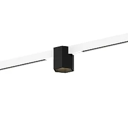 Spotlight op rail HEXO ON STREX 1.0 met adapter IP20, zwart mat, wit mat dimbaar
