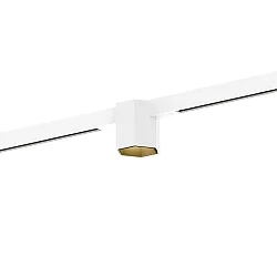 Spotlight op rail HEXO ON STREX 1.0 met adapter IP20, goud, wit mat dimbaar