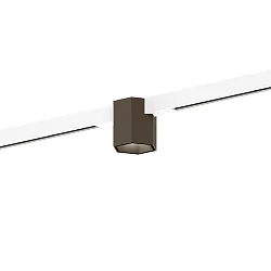 Spotlight op rail HEXO ON STREX 1.0 met adapter IP20, brons, wit mat dimbaar