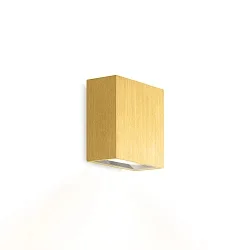 LED Wall luminaire CENTRAL 1.0, up or down, 8W 3000K, CRi >90, dimmable, gold