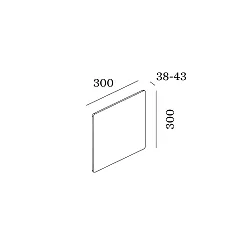 LED Wall luminaire MILES 3.0 CARRÉ, indirect, 30 x 30cm, 8W 2700K, CRi >90, dimmable, marble white