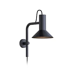 Wandarmatuur ROOMOR WALL 3.1 - PAR16 / SHADE 1.0 kort, met scharnierende arm, met aansluitdoos, zonder schakelfunctie GU10 IP20