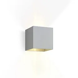 Wandarmatuur BOX 2.0 up down IP20, aluminium geborsteld dimbaar