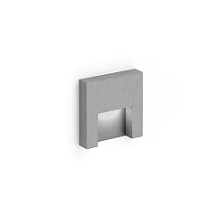 staircase luminaire RETO 0.8 down, square, asymmetrical IP20, brushed aluminium dimmable