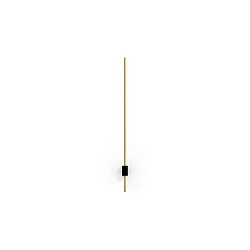 Wandarmatuur FINLIN WALL SURF 1.0 IP20, champagne, zwart mat dimbaar