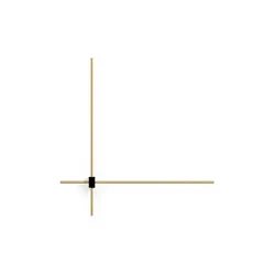 Wandarmatuur FINLIN WALL SURF 4.0 IP20, champagne, zwart mat dimbaar