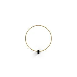 Wandarmatuur FINLIN ROUND WALL SURF 1.0 IP20, champagne, zwart mat dimbaar