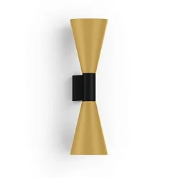 Wandarmatuur ODREY WALL SURF 2.5 PAR16 GU10 IP20, goud, zwart mat 