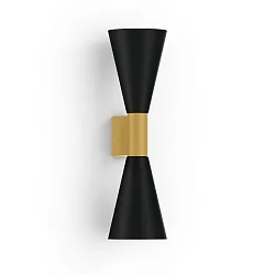 Wandarmatuur ODREY WALL SURF 2.5 PAR16 GU10 IP20, goud, zwart mat 